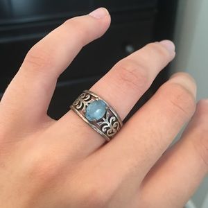 James Avery Aquamarine Ring Size 6.5